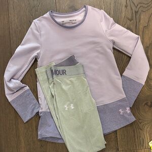 Girls Under Armour Light Purple and Gray Set